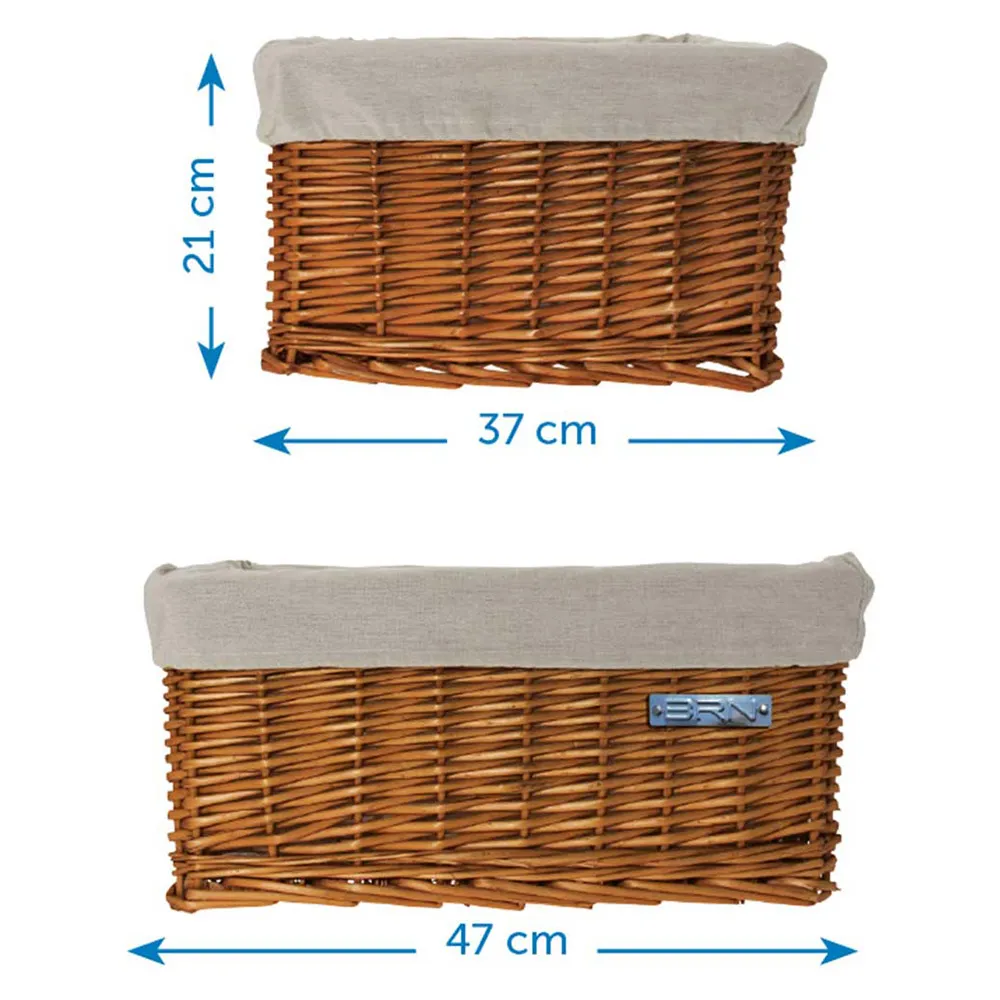 Brn Maxi Wicker Korg, Brown, One Size
