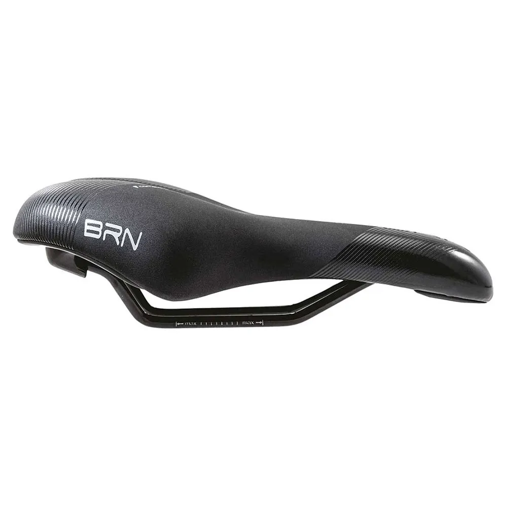 Brn Memory Foam Cykelsadel, Black, 175mm