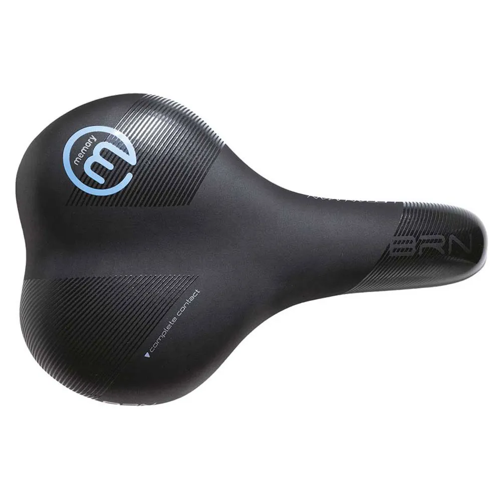 Brn Memory Foam Cykelsadel, Black, 175mm