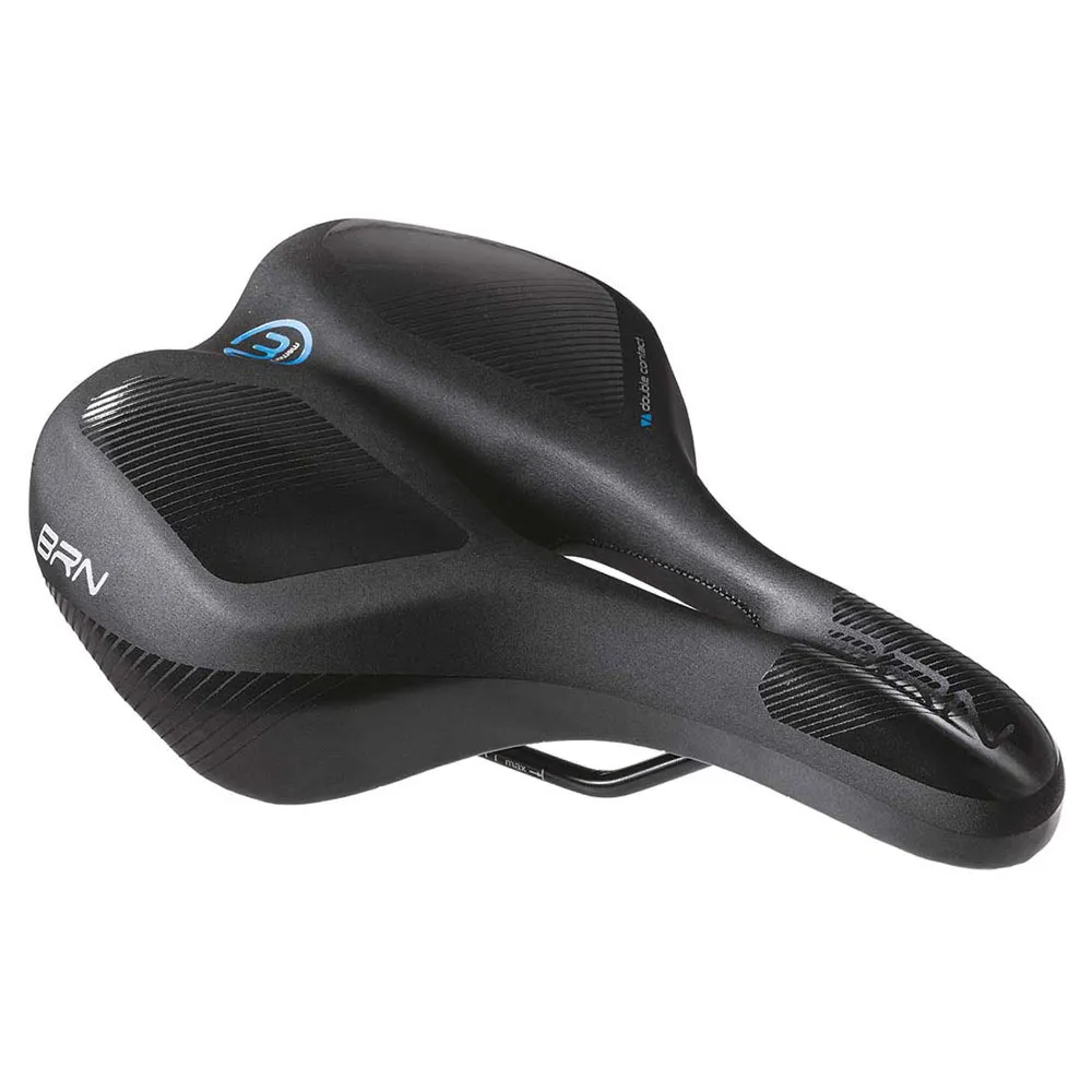 Brn Memory Foam Flow Donna Cykelsadel, Black, 180mm
