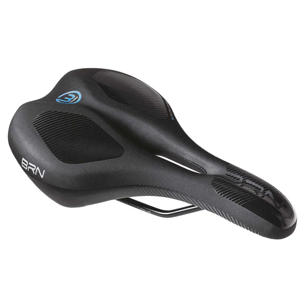 Brn Memory Foam Flow Sport Cykelsadel, Black, 170mm