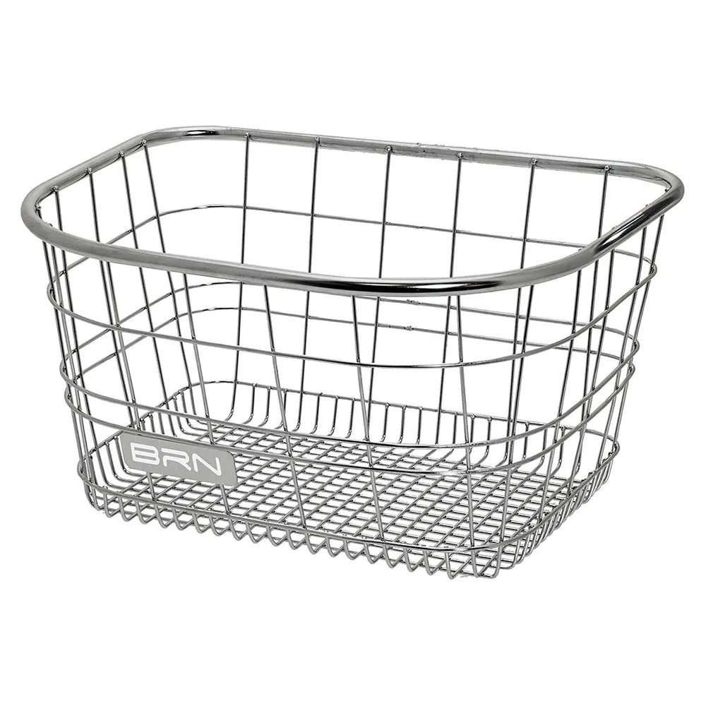 Brn Metal Framkorg, Silver, One Size