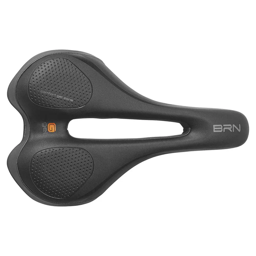 Brn Soft Gel Sport Relax Cykelsadel, Black, 155mm