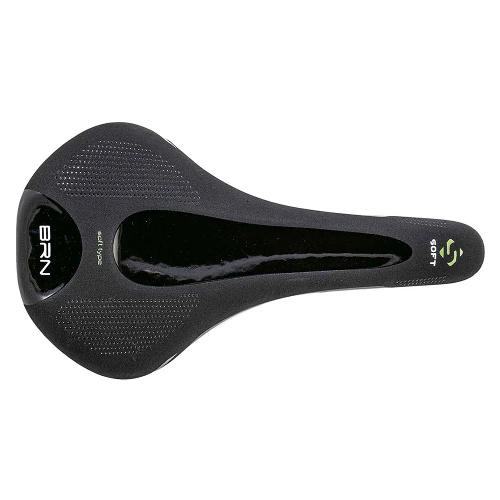 Brn Soft Sport Cykelsadel, Black, 145mm