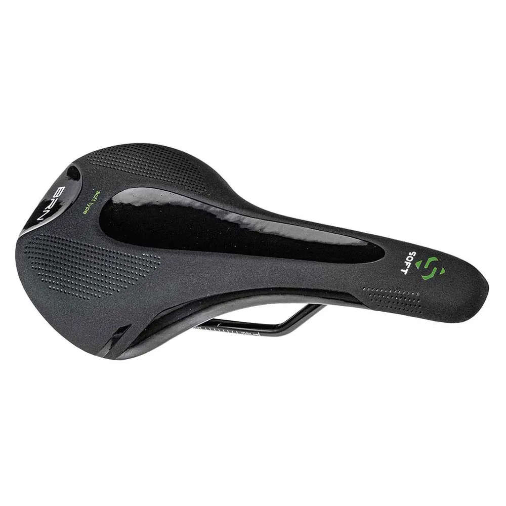 Brn Soft Sport Cykelsadel, Black, 145mm