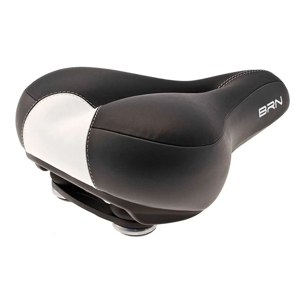 Brn Super Comfort Cykelsadel, Black / grey, 205mm