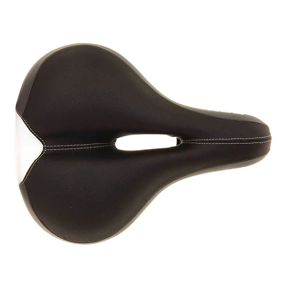 Brn Super Comfort Cykelsadel, Black / grey, 205mm