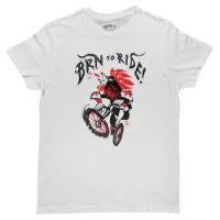 Brn To Ride Rooster T-shirt Med Korta ärmar