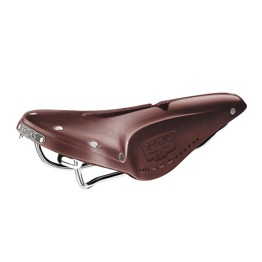 Brooks B17 Narrow Carved Cykelsadel, Brown, 279 x 151mm
