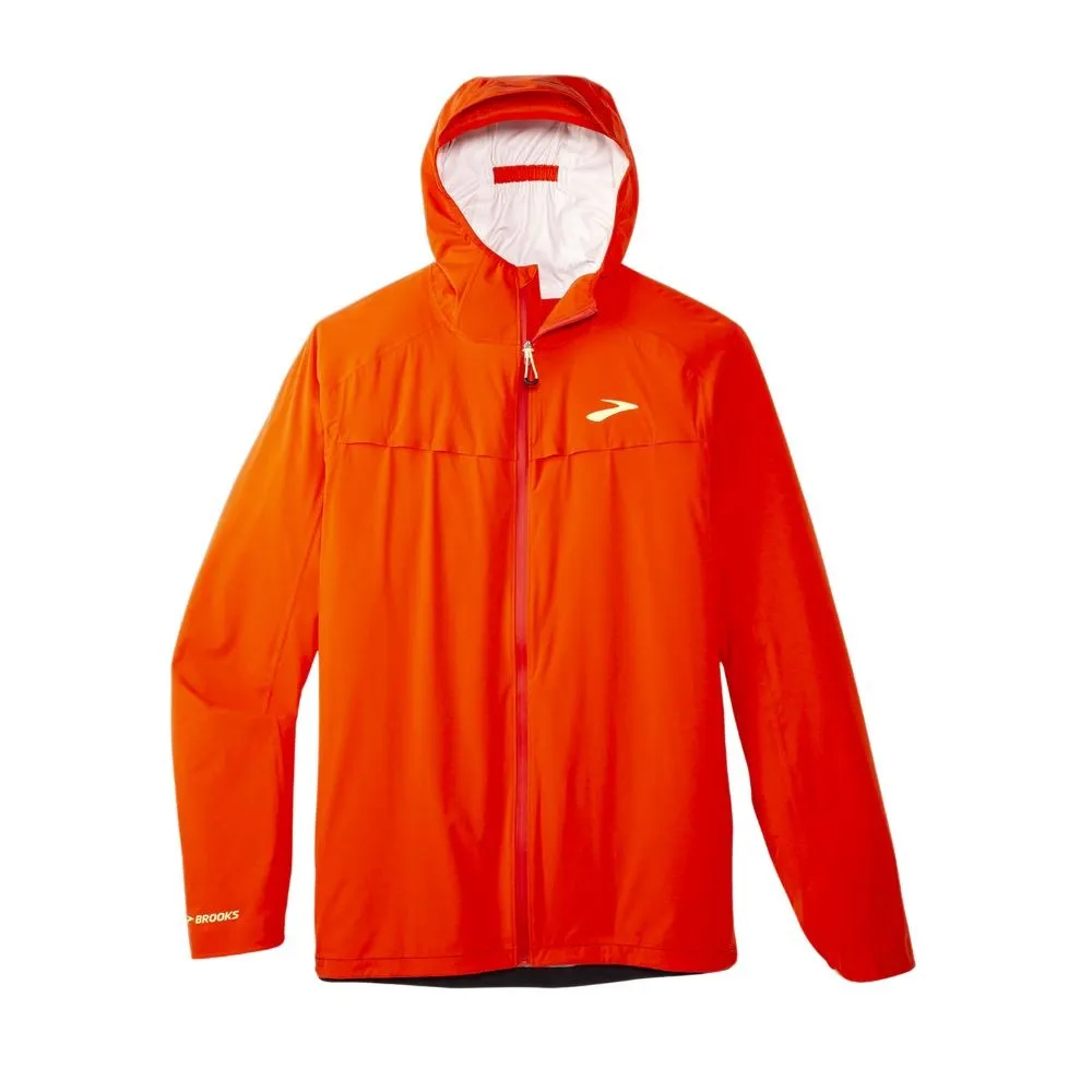 Brooks High Point Waterproof Jacka Man, Cherry tomato / phantom grey