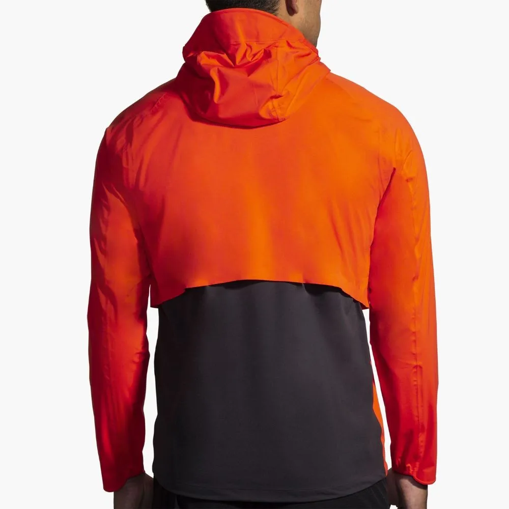Brooks High Point Waterproof Jacka Man, Cherry tomato / phantom grey