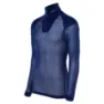 Brynje Unisex Super Thermo Zip Polo Shirt, Navy