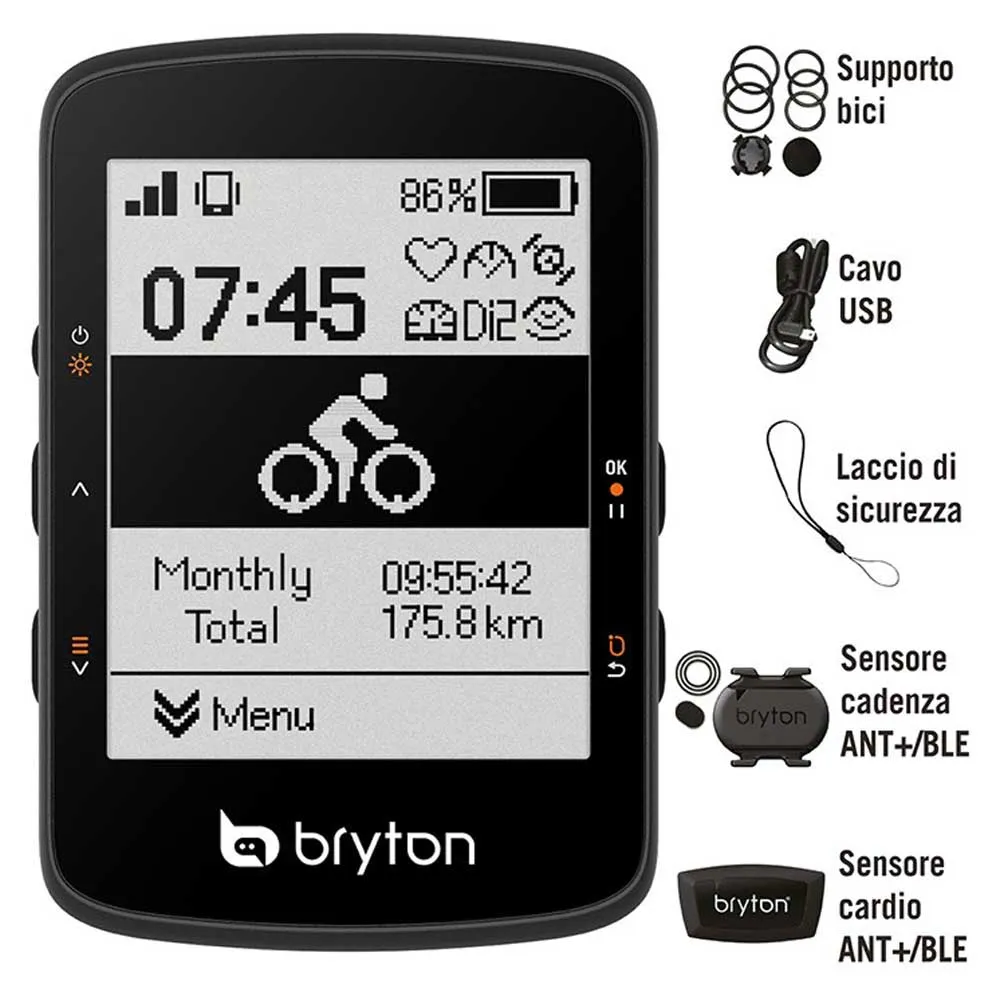 Bryton Rider 460d Cykeldator, Black, One Size