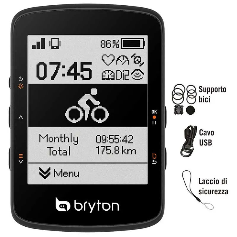 Bryton Rider 460e Cykeldator, Black, One Size