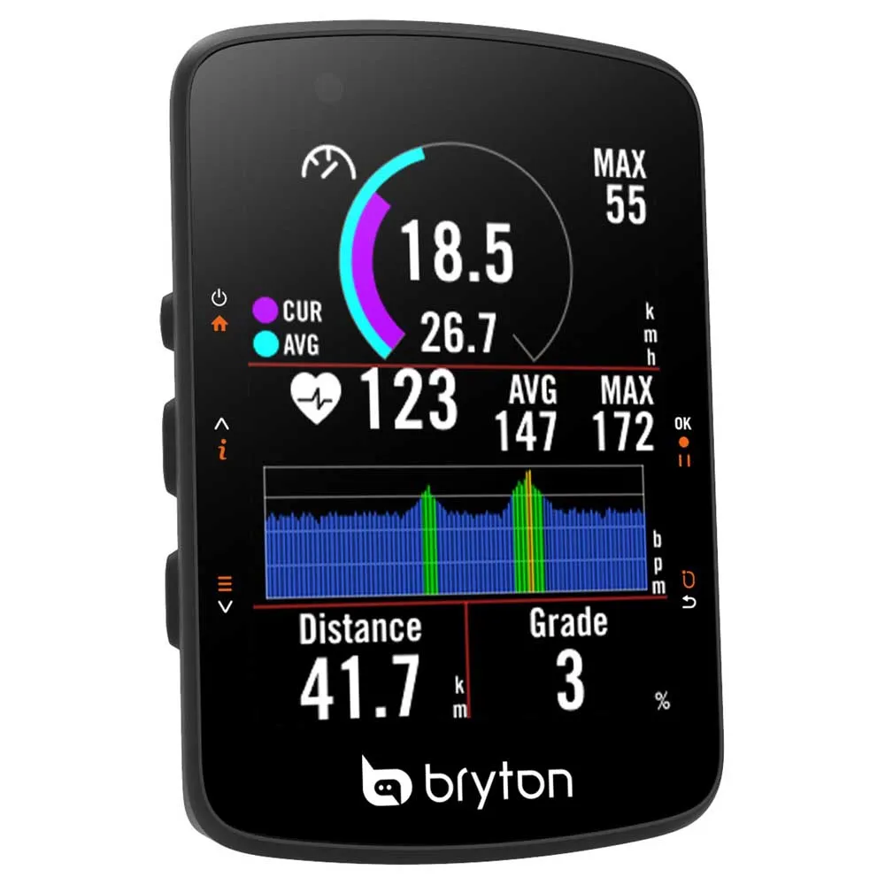 Bryton Rider 550e Cykeldator, Black, One Size