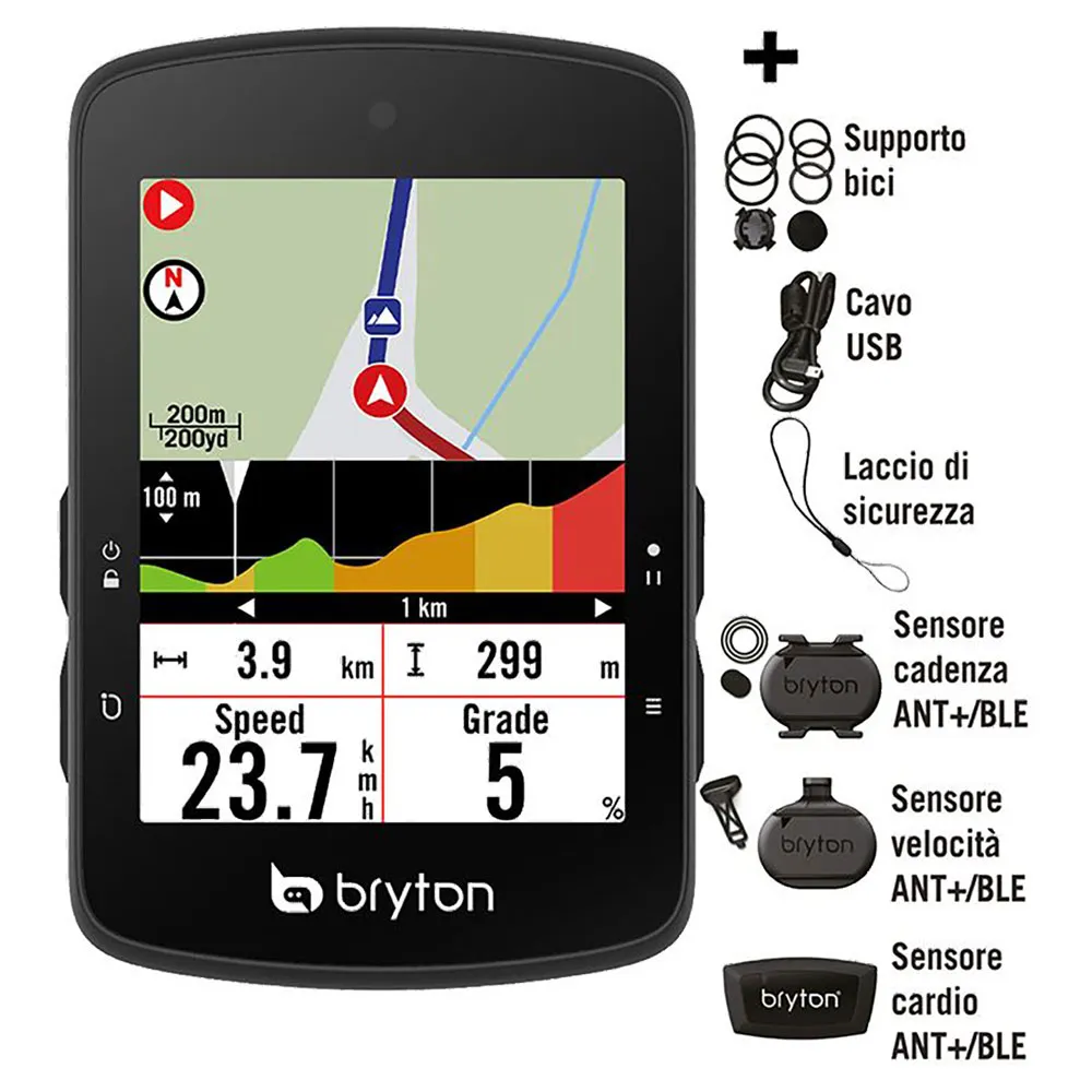 Bryton Rider S510t Cykeldator, Black, One Size