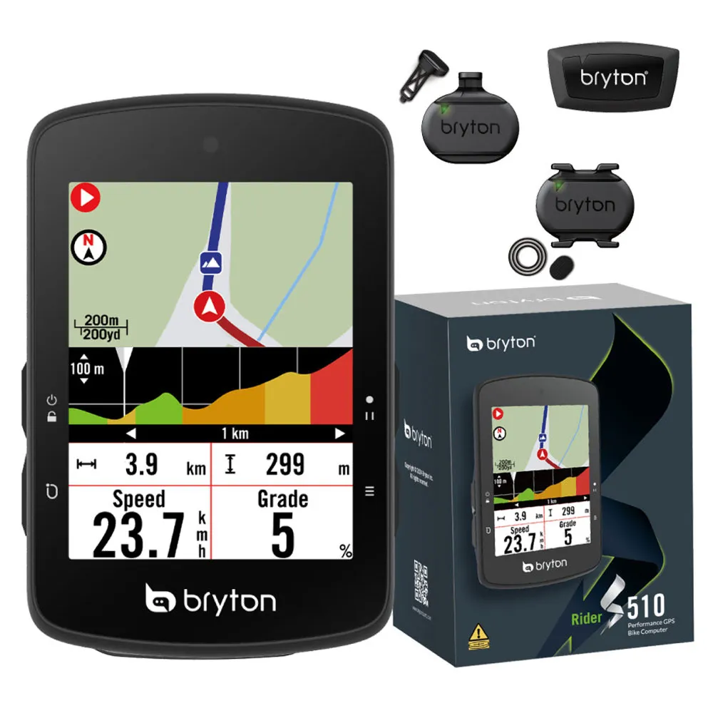 Bryton Rider S510t Cykeldator, Black, One Size