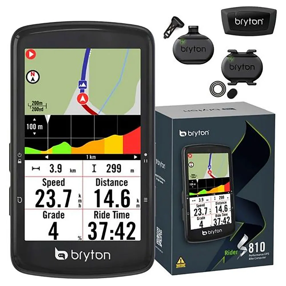 Bryton Rider S810 T Cykeldator, Black, One Size