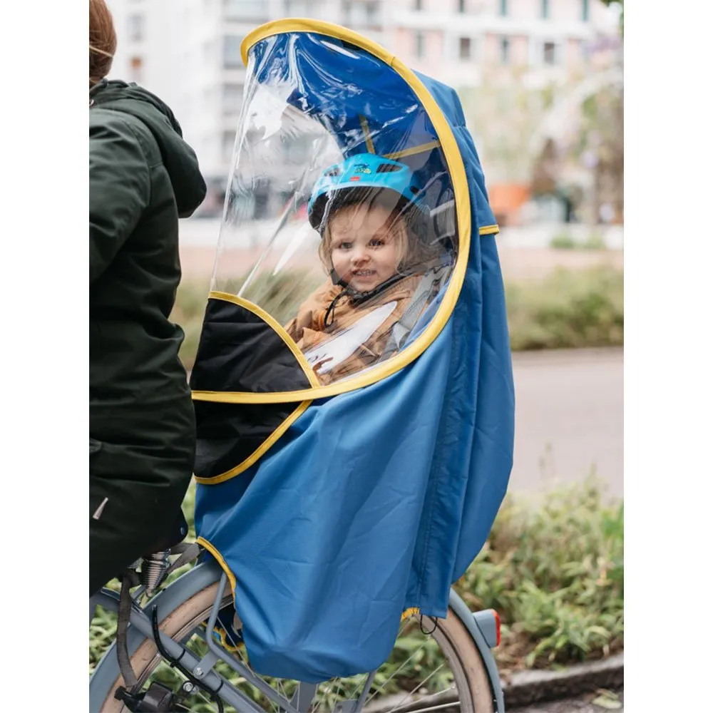 BUB-UP Kids Child Bike Seat Regnskydd, Blue, One Size