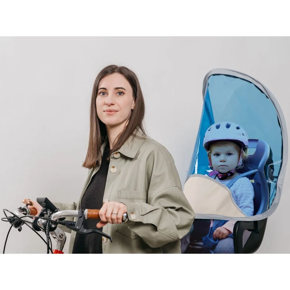 BUB-UP Solskydd Och Regnskydd För Barncykelsäten, Blue / white, One Size