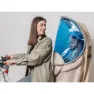 BUB-UP Solskydd Och Regnskydd För Barncykelsäten, Blue / white, One Size