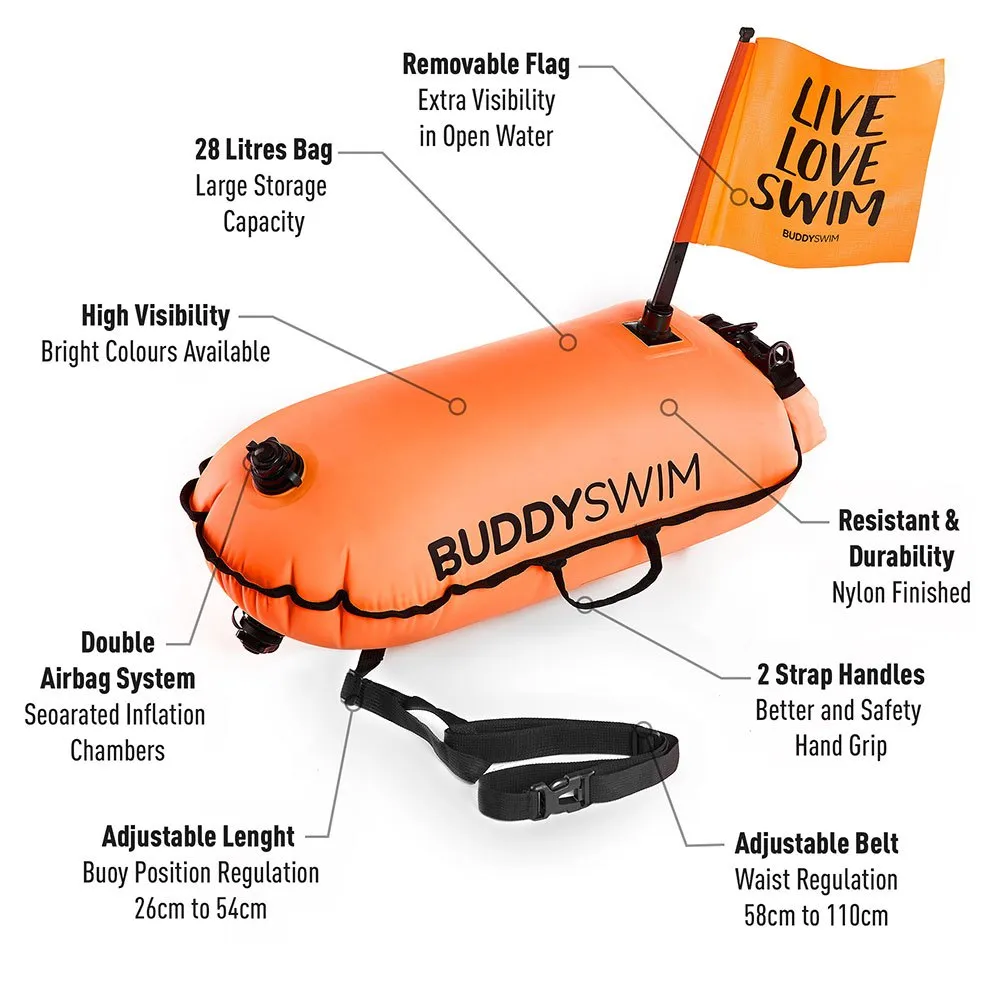Buddyswim Boj Med Flagga 28l unisex, Orange