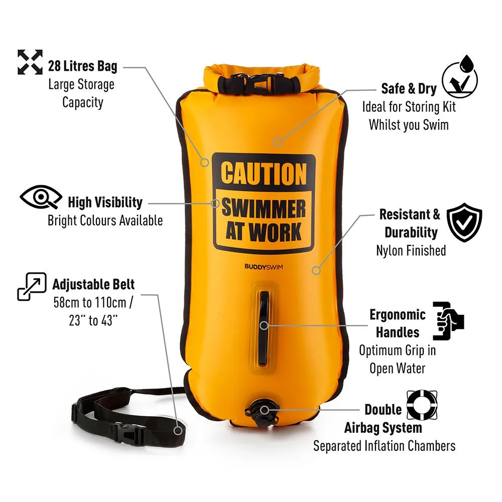 Buddyswim Caution Swimmer At Work Boj 28l unisex, Yellow