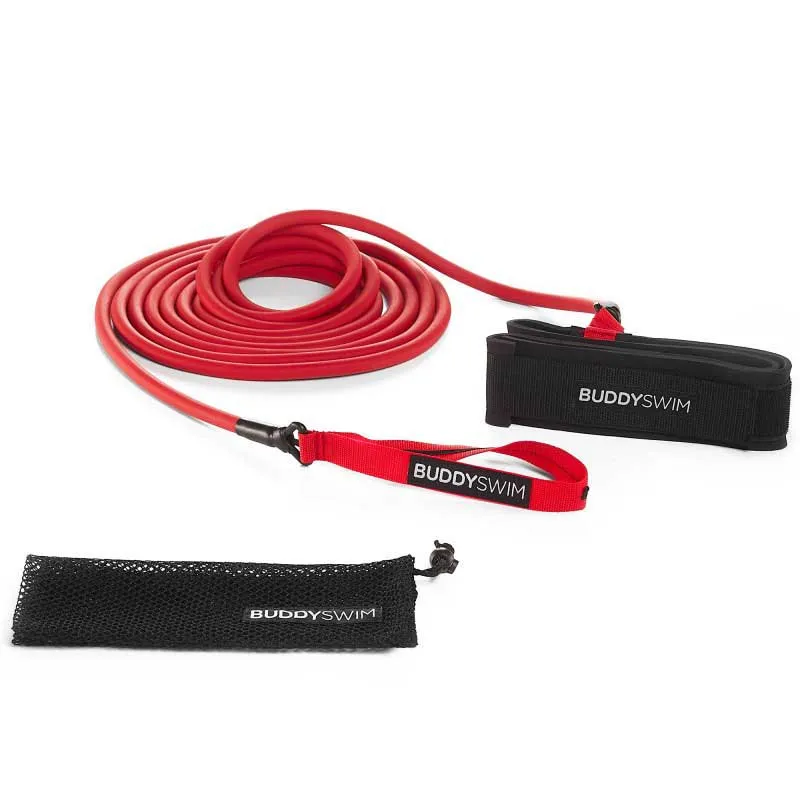 Buddyswim Långt Simbälte För Snabbhetsträning unisex, Red / black