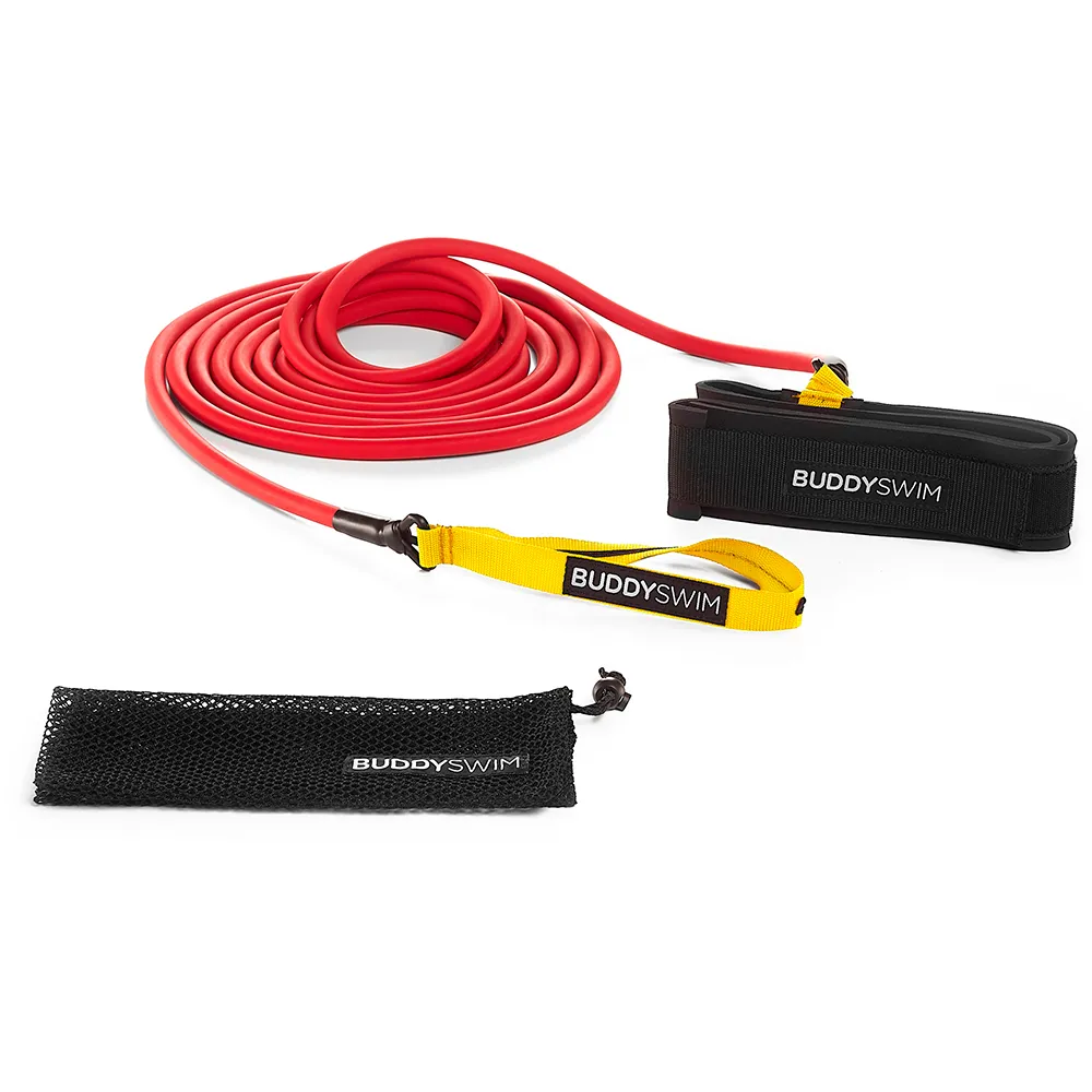 Buddyswim Long Speed Light Motståndsträningsbälte unisex, Black / red