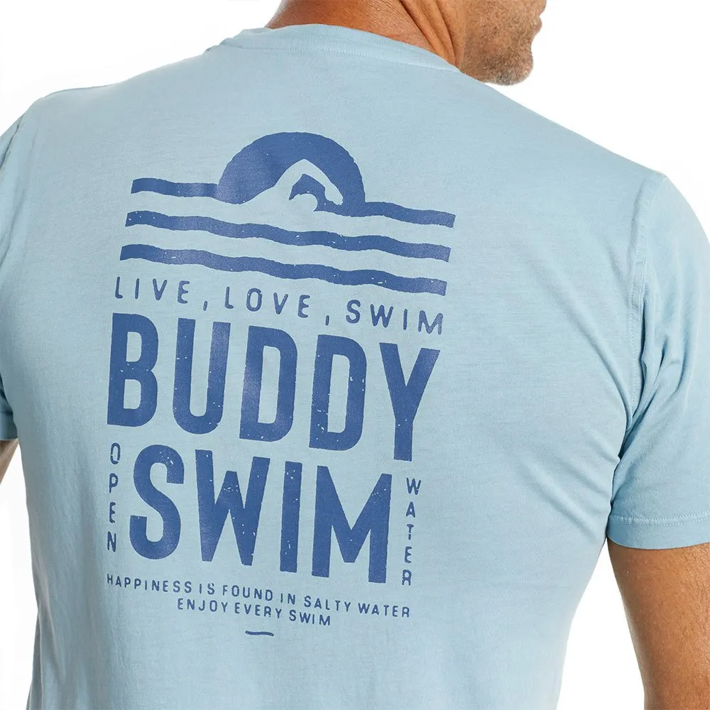 Buddyswim Open Water T-shirt Med Korta ärmar male, Sunset blue, S