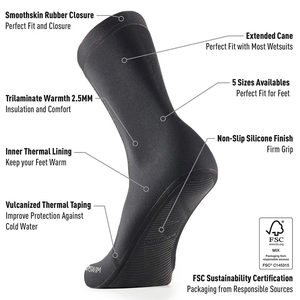 Buddyswim Trilaminate Warmth 2.5 Mm Neoprene Dykboots unisex Buddyswim Trilaminate Warmth 2.5 Mm Neoprene Dykboots unisex