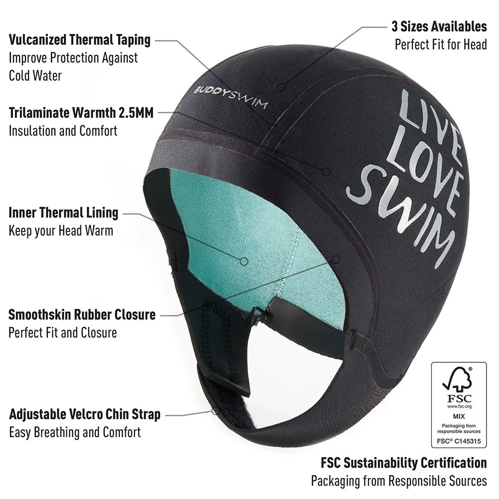 Buddyswim Trilaminate Warmth 2.5 Mm Neoprenhuva unisex Buddyswim Trilaminate Warmth 2.5 Mm Neoprenhuva unisex