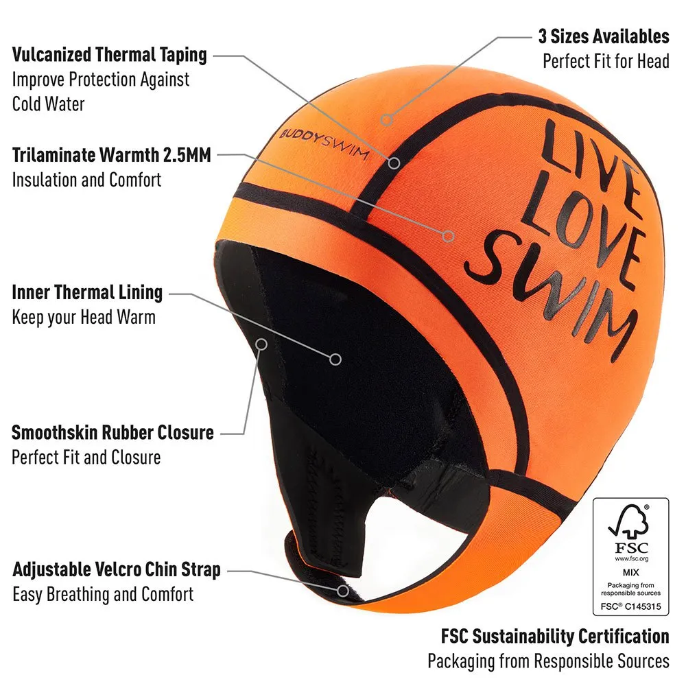 Buddyswim Trilaminate Warmth 2.5 Mm Neoprenhuva unisex Buddyswim Trilaminate Warmth 2.5 Mm Neoprenhuva unisex