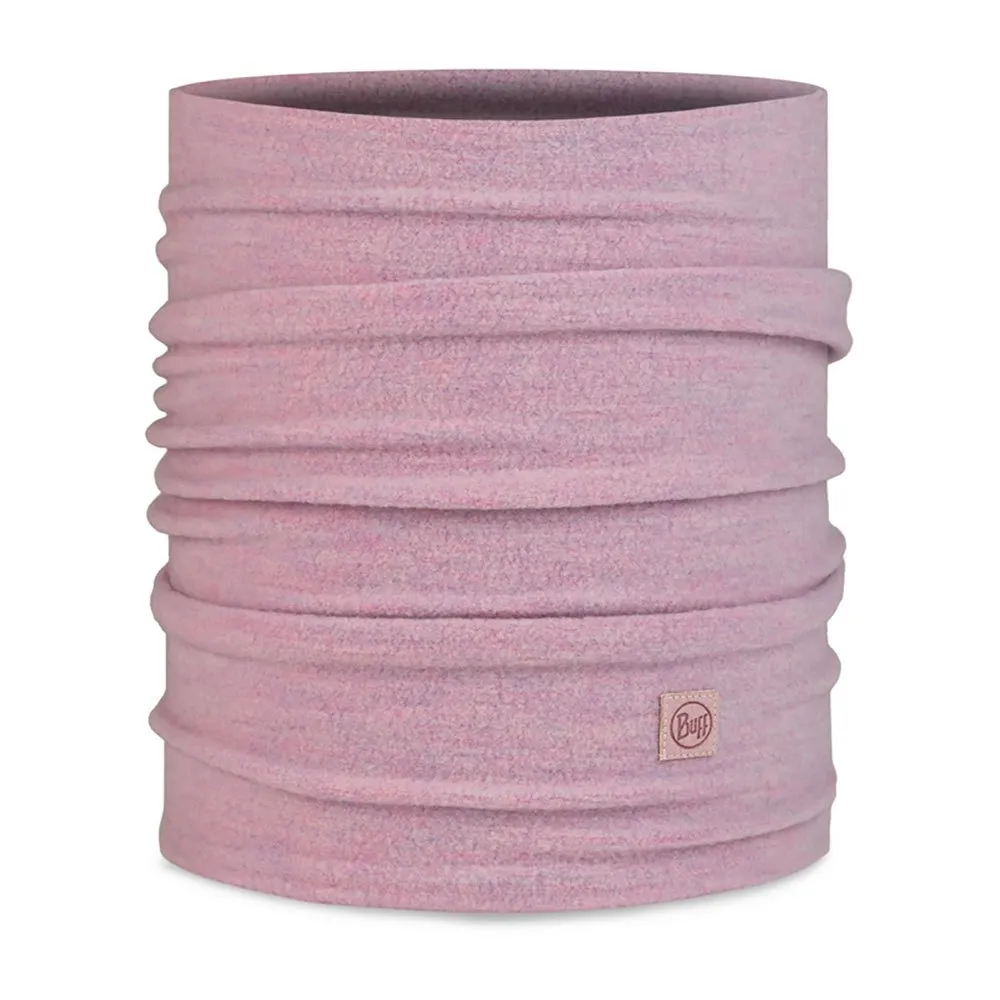 Buff Merino Fleece Halsvärmare, Solid lilac sand