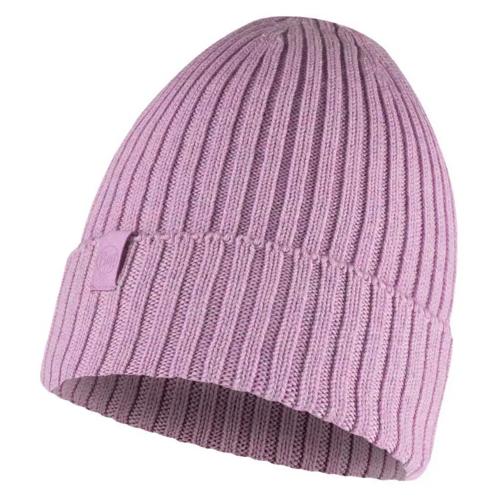 Buff Merino Wool Knit Mössa, Norval pansy