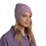 Buff Merino Wool Knit Mössa, Norval pansy