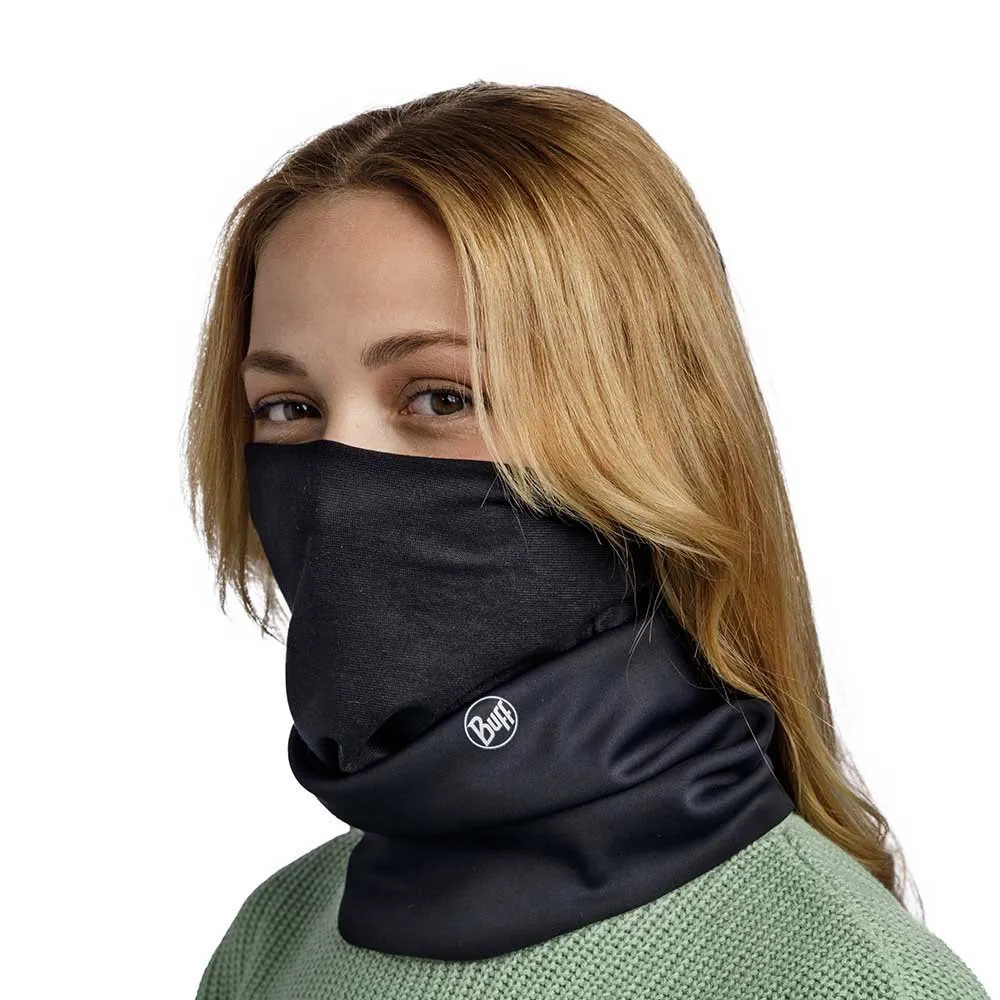 Buff Windproof Halsvärmare, Solid black