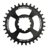 Burgtec 6 mm Offset Thick Thin Kettenblatt für SRAM 3-Bolt, Black, 32t