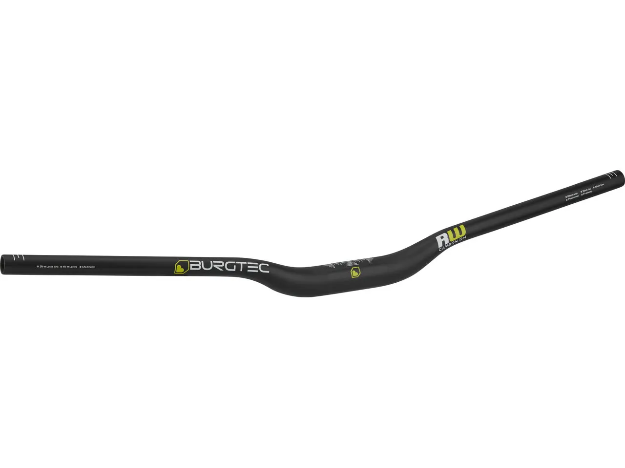 Burgtec Ride Wide Carbon DH 35 30 mm Riser Lenker, Black, 35mm, 800mm