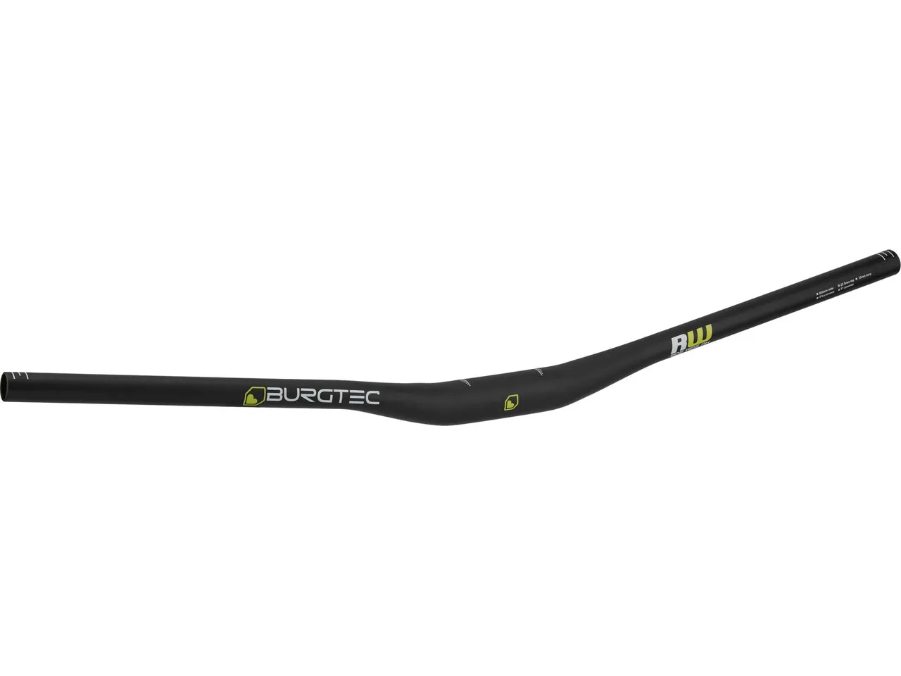 Burgtec Ride Wide DH 35 22.5 mm Riser Lenker, Black, 35mm, 800mm
