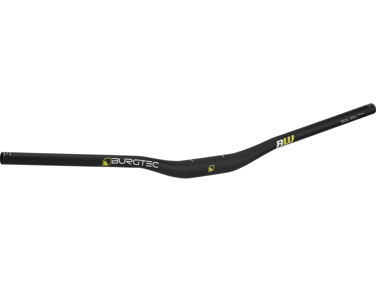 Burgtec Ride Wide DH 35 30 mm Riser Lenker, Black, 35mm, 800mm