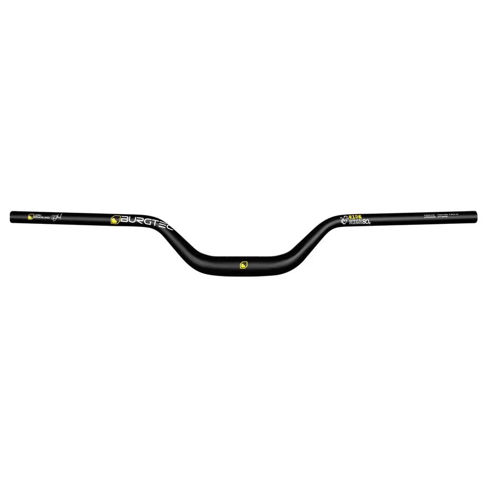 Burgtec Ridehigh Josh Bryceland Alloy Riser 80mm Styre, Black, 35mm, 800mm