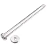 Burgtec Santa Cruz Bakre Genomgående Axel, Rhodium silver, 12 x 168.5mm