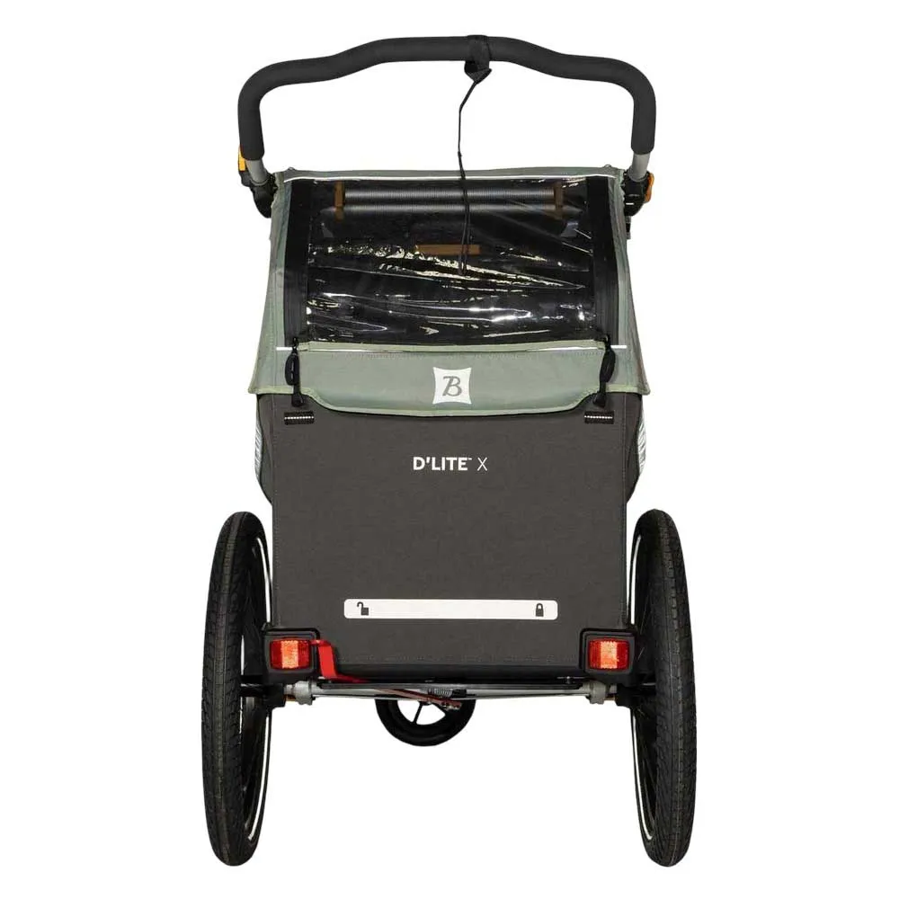 Burley D´lite X Doble Cykelkärra, Green carbon, Max 34kg Burley D´lite X Doble Cykelkärra, Green carbon, Max 34kg