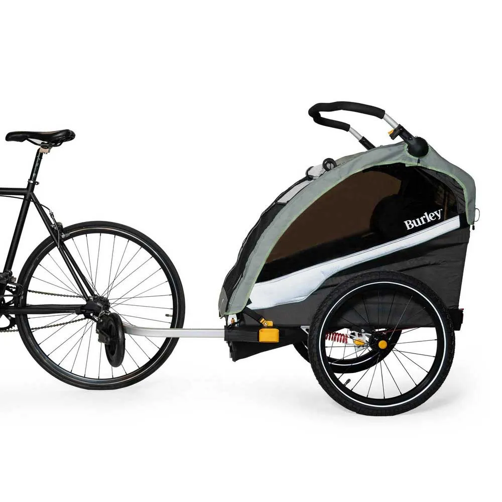 Burley D´lite X Doble Cykelkärra, Green carbon, Max 34kg Burley D´lite X Doble Cykelkärra, Green carbon, Max 34kg