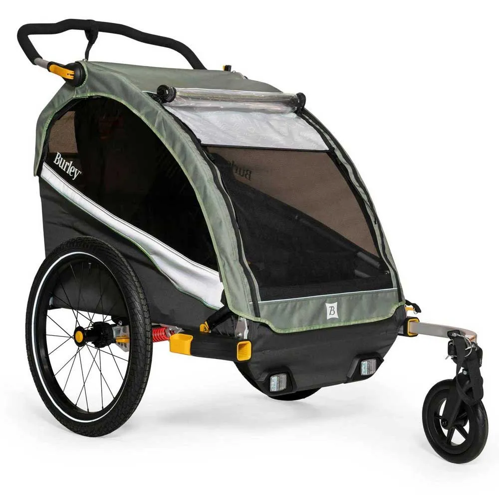 Burley D´lite X Doble Cykelkärra, Green carbon, Max 34kg Burley D´lite X Doble Cykelkärra, Green carbon, Max 34kg