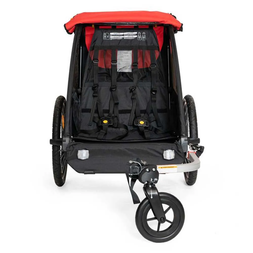 Burley Honey Bee Duo Cykelkärra, Red, Max 45kg