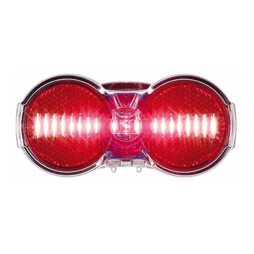 Busch + Müller Toplight Flat S Plus Bakljus, Red / clear, One Size