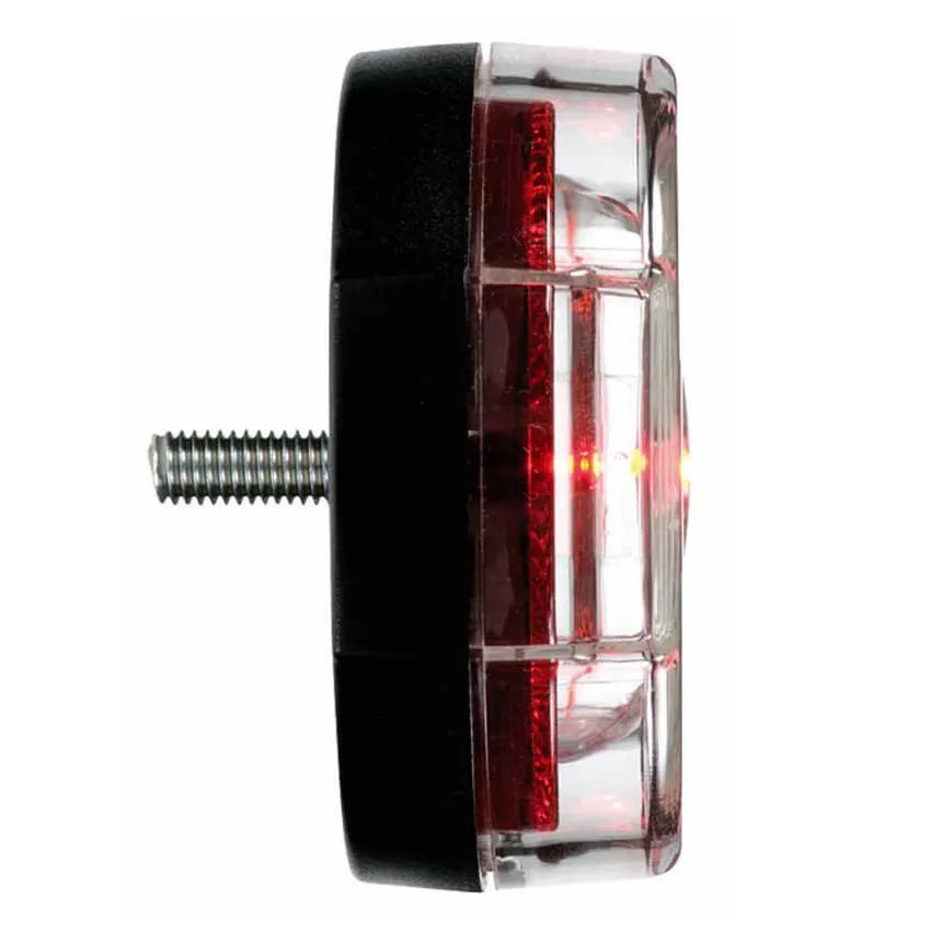 Busch + Müller Toplight Flat S Plus Bakljus, Red / clear, One Size