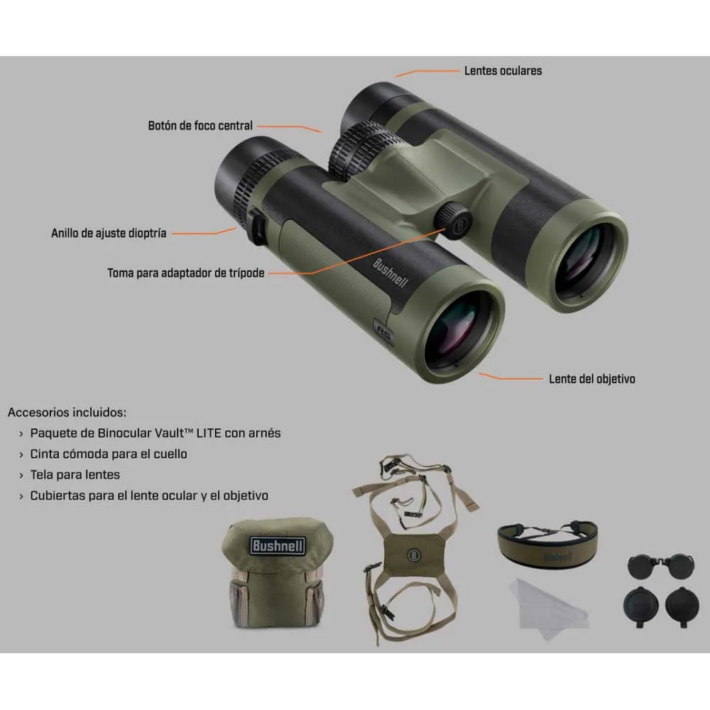 Bushnell R5 Ranger 12x50 Kikare, Green, One Size